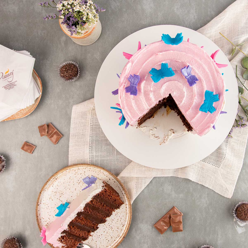 Torta Borboleta Chá Revelação