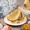 Ovo branco de pistache praliné