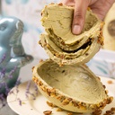 Ovo branco de pistache praliné