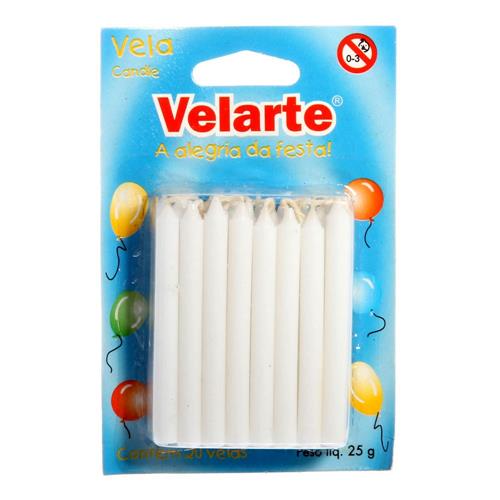 Vela Palito Branca 12und