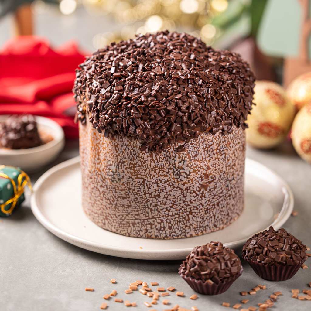 Chocottone Recheado de Brigadeiro