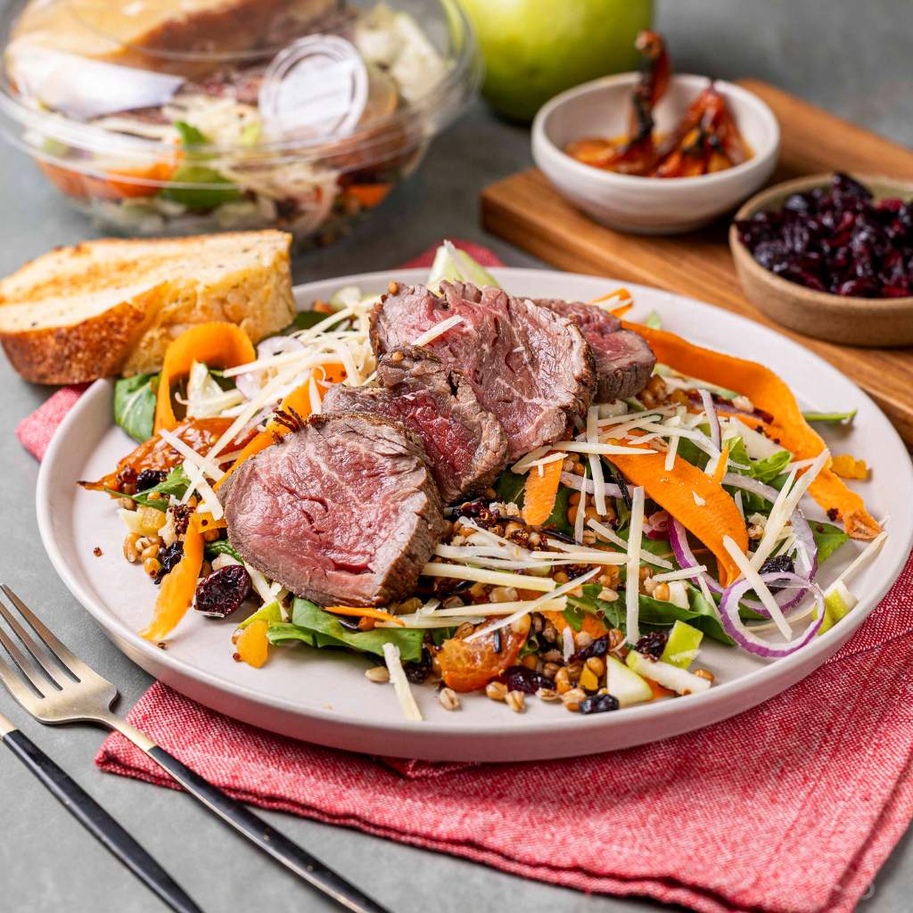 Salada de Filé Mignon e Mix de Grãos