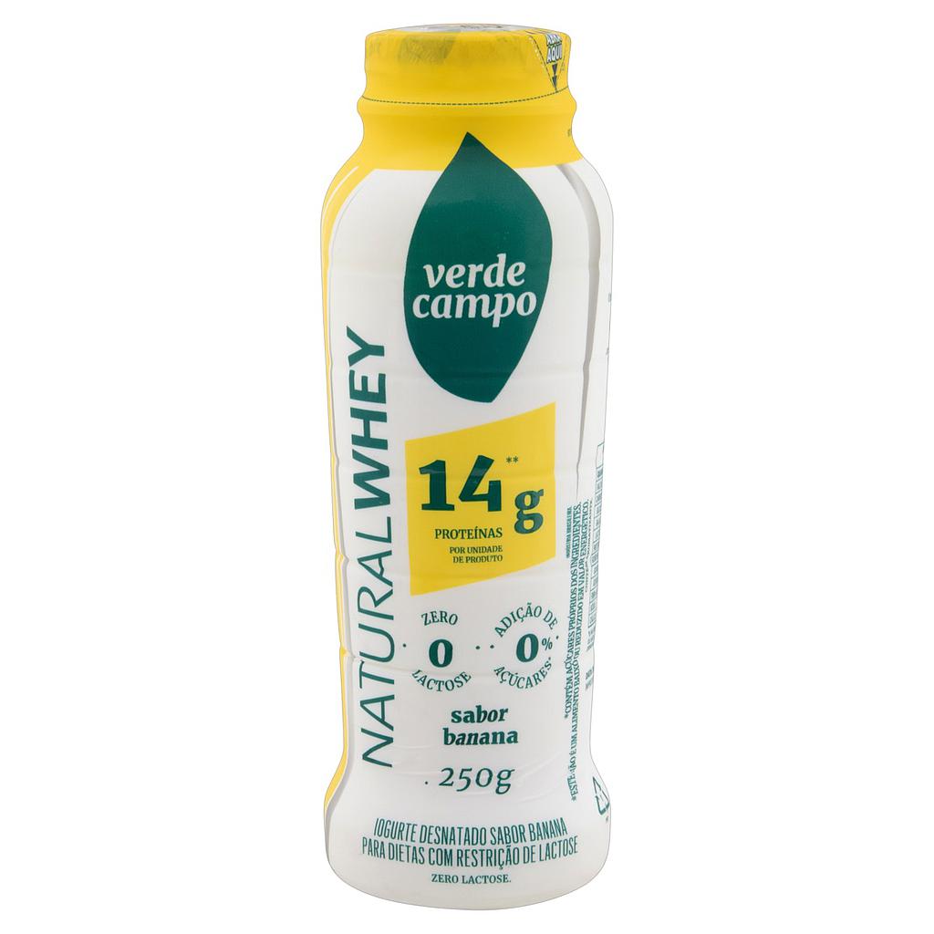 Iogurte de Banana Natural Whey Zero Lactose Verde Campo 250g 