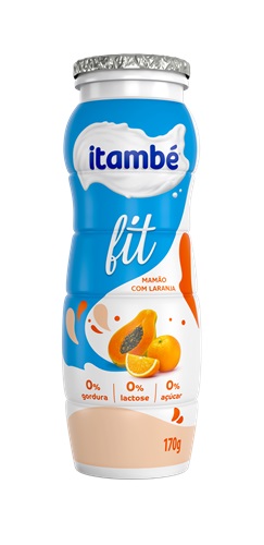 Iogurte de Mamão com Laranja Fit Zero Lactose Itambé 170g