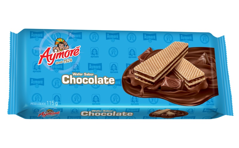 Biscoito Wafer Sabor Chocolate Aymoré 115g