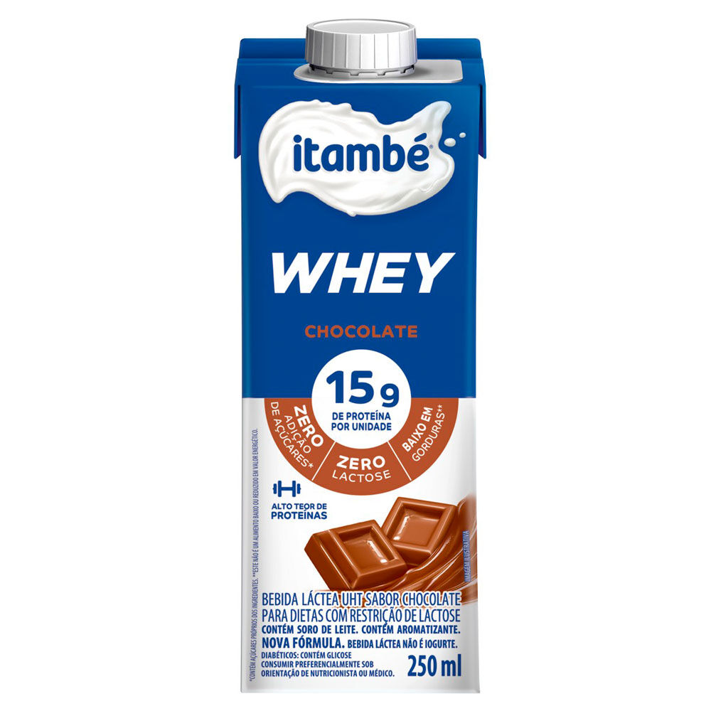 Bebida Láctea de Chocolate  Whey Itambé 250ml