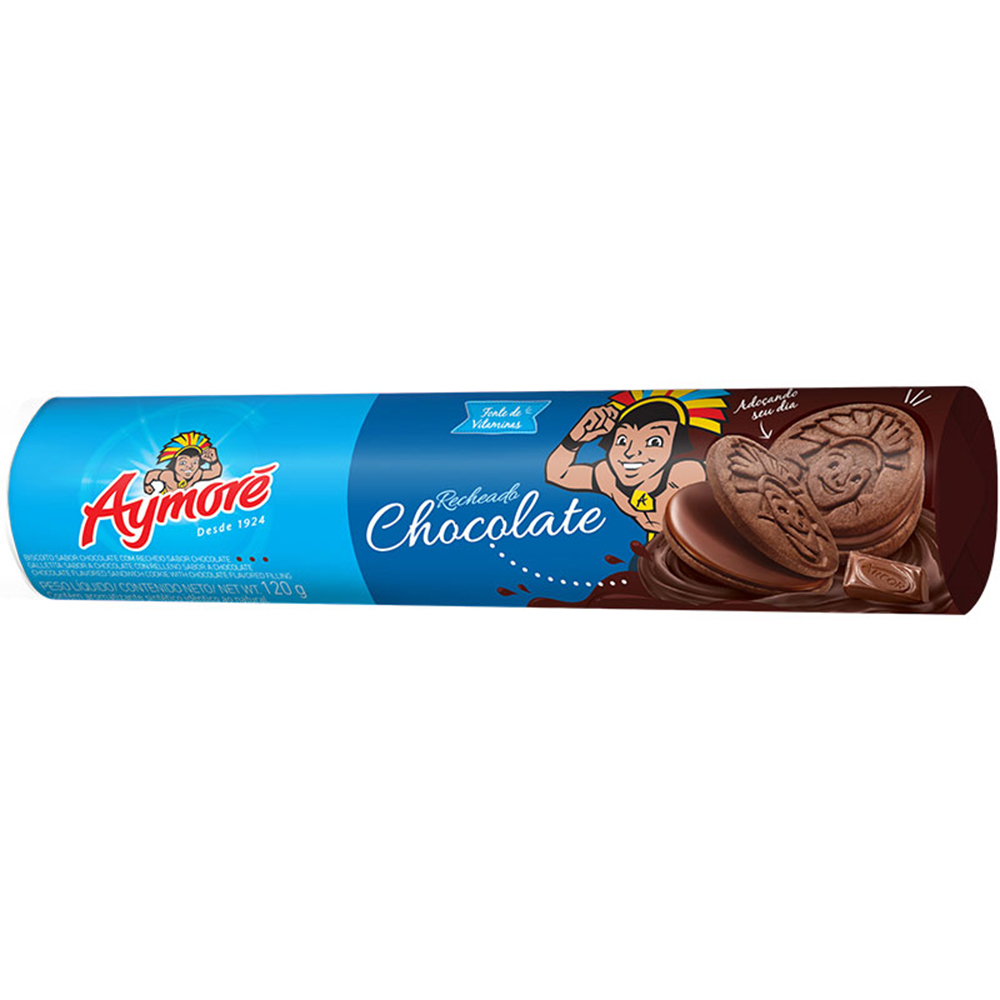 Biscoito Aymore Recheado de Chocolate 120 g