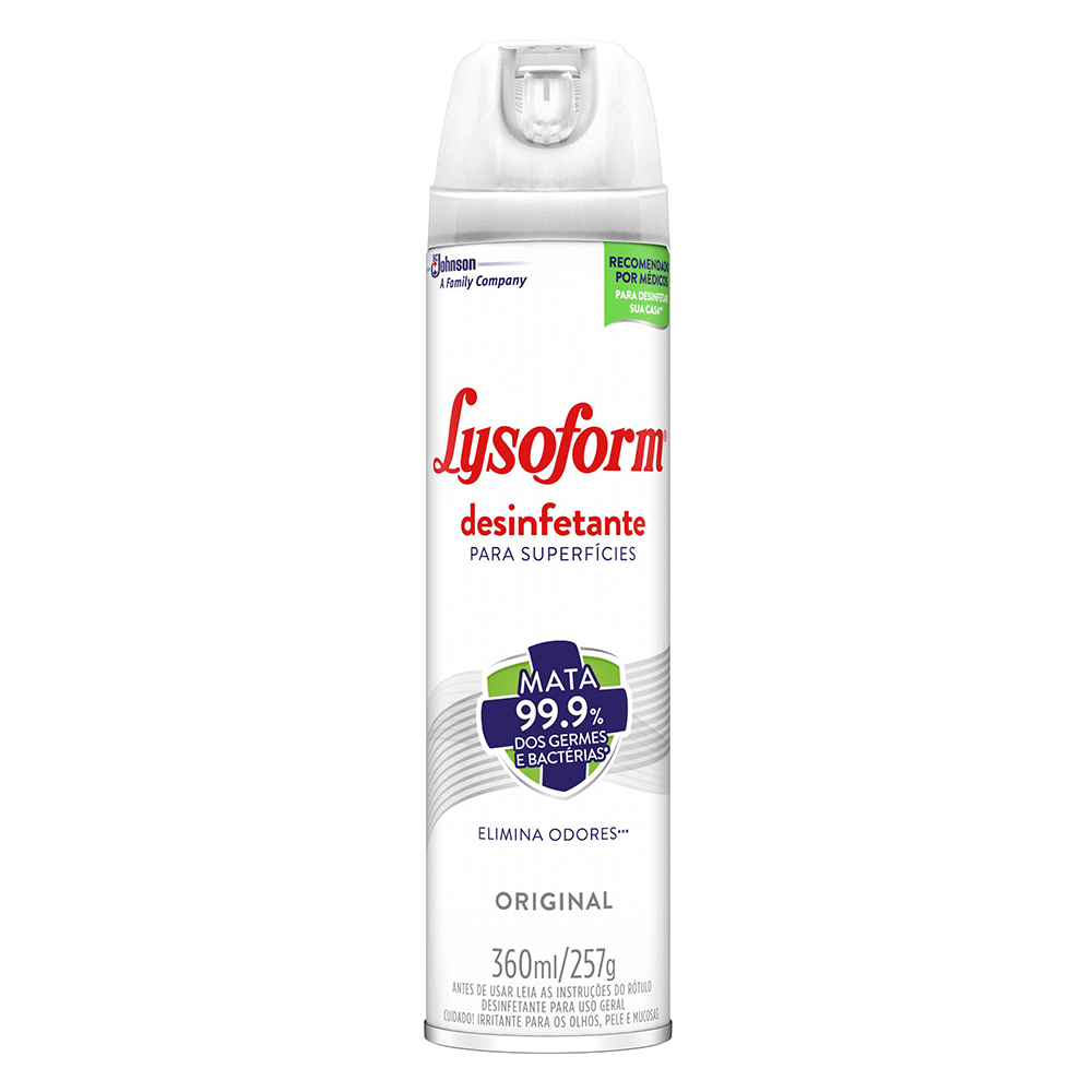 Desinfetante Aer Lysoform 99,9% Original 360 ml