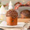 Mini Chocottone recheado com brigadeiro